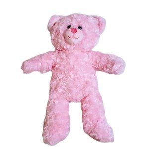 3/$18-Build A Bear Workshop Pink Cuddles Furry Plush With Heart Shape On Nose